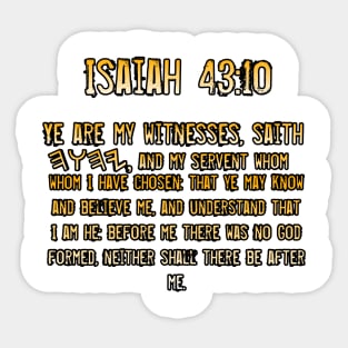 Isaiah 43:10 Sticker